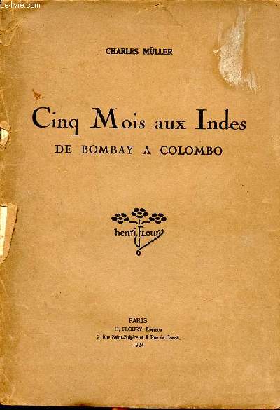 Cinq mois aux Indes de Bombay  Colombo