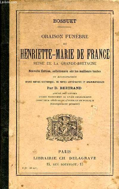 Oraison funbre de Henriette-Marie de France