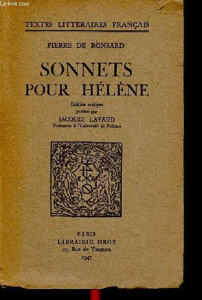 Sonnets pour Hlne