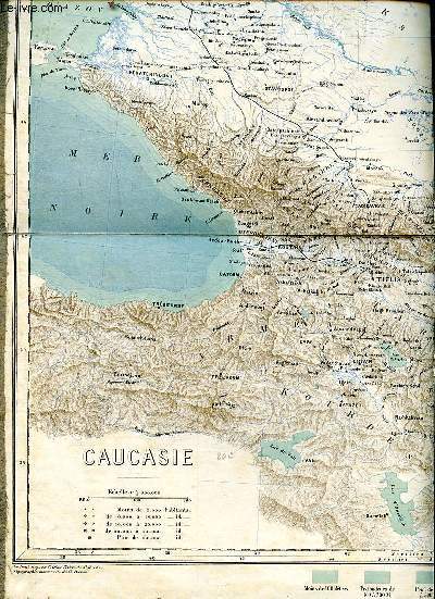 Carte gographique de la Caucasie