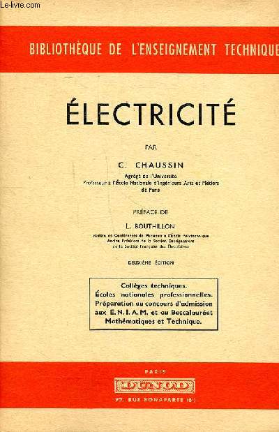 Electricit Collection Bibliothque de l'enseignement technique 2 dition