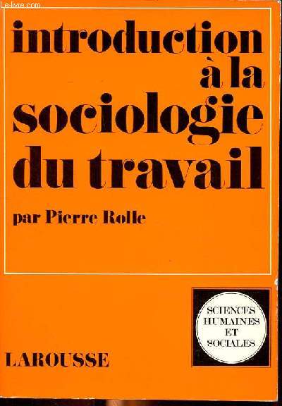 Introduction  la sociologie du travail