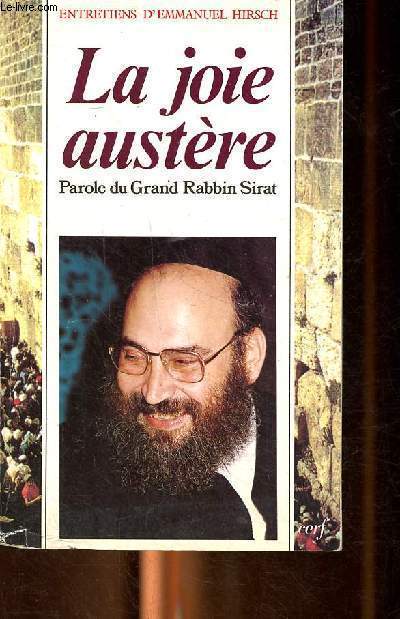 La joie Haustre parole du Grand Rabbin Sirat