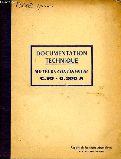 Documentation technique - Moteurs continental c.90-0.200 A. - TAPUSCRIT