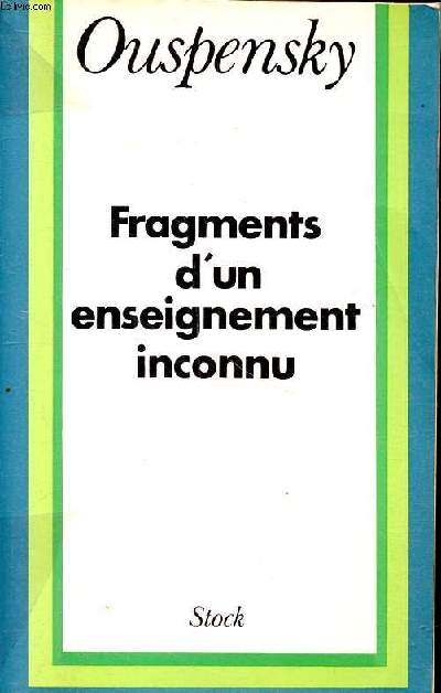 Fragments d'un enseignement inconnu