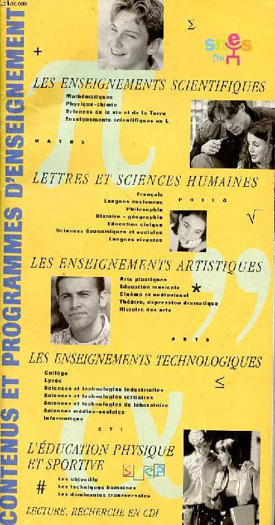 Contenus et programmes d'enseignement L'universit syndicaliste suppl. au N484 du 16 janvier 1999