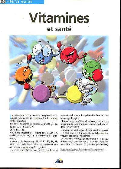 Vitamines et sant Collection petit guide N214