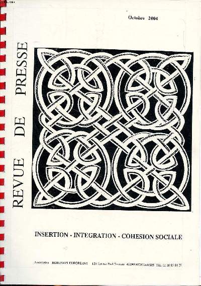 Revue de presse Octobre 2004 Sommaire: Plan Borloo: beaucoup de bruit pour rien; Le virage libral de la politique de la ville; L'adolescent et la peur de la vie; Les lenteurs de la justice ...