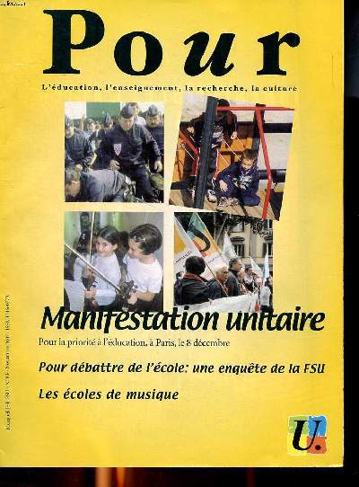 Pour l'ducation, l'enseignement, la trecherche, la culture Manifestation unitaire N83 Novembre 2002