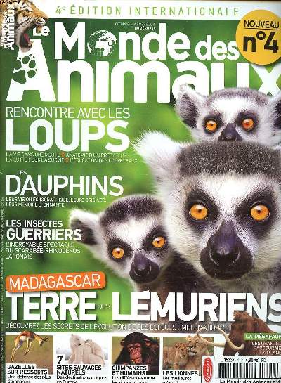 Le monde des animaux N4 Madagascar Terre des lmuriens Sommaire: Madagascar Terre des lmuriens; Rencontre avec les loups; les dauphins; les insectes guerriers; Gazelles sur ressorts ...