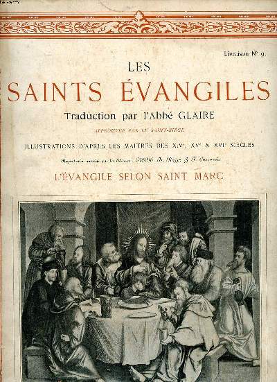 Les Saints vangiles Livraison N 9 L'vangile selon Saint Marc