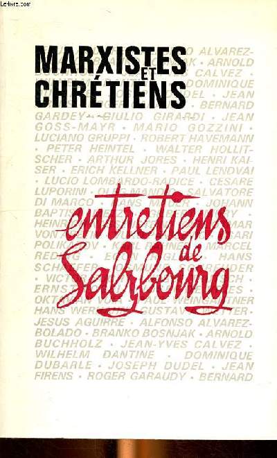 Marxistes et chrtiens entretiens de Salzbourg