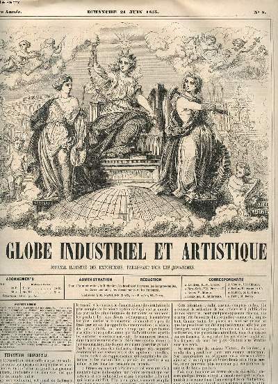 Le globe industriel et artistique Premire anne Dimanche 24 juin 1855 Livraison N8