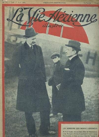 La vie arienne illustre N 177 du jeudi 1er avril 1920 Un ministre qui donne l'exemple; descente d'avion en parachute