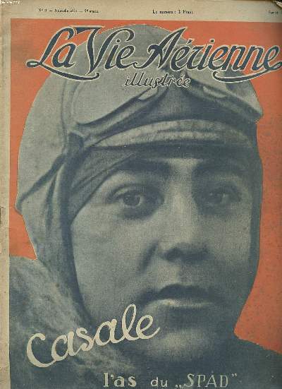 La vie arienne illustre N3 du samedi 21 avril 1920 Casale l'as du SPAD; Une belle descente en parchute ...