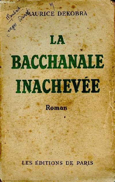 La bacchanale inacheve