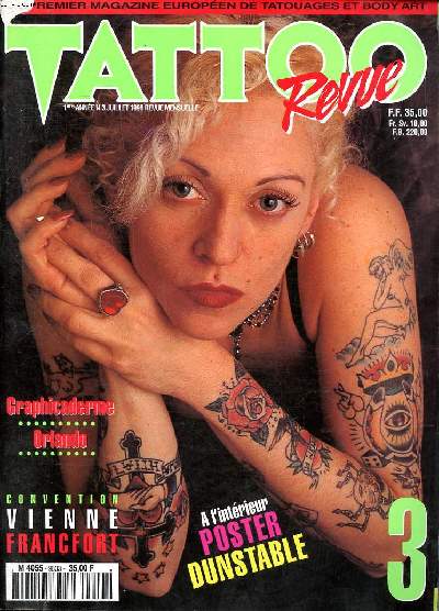 Tattoo revue N3 Juillet 1996 Graphicaderme Orlando Sommaire:Graphicaderme Orlando; Convention Vienne Francfort; Life with tattoos...