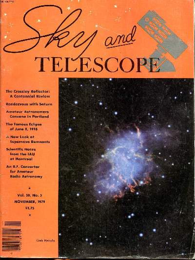 Sky and telescope Vol. 58 N5 November 1979 The crossley reflector: a centennial review