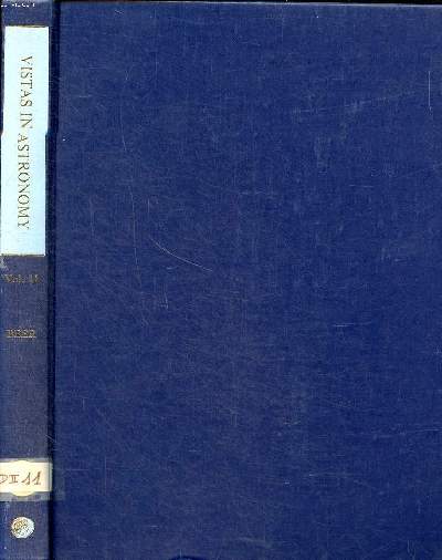 Vistas in astronomy Volume 11 Sommaire: The lunar observatories of Megalithic man; Free bodily vibrations of the terrestrial planets; Th atmospheric extinction in photoelectric photomtry ...