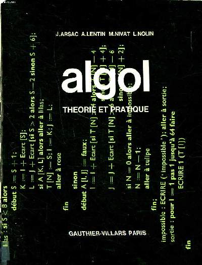 Algol Thorie et pratique