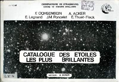 Catalogue des toiles les plus brillantes Observatoire de Strasbourg