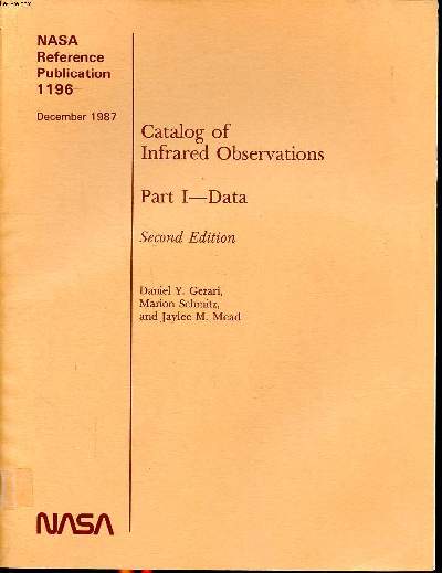 Catalog of infrared observations Part I et II 2 volumes Part I: Data Part II: Appendixes second edition