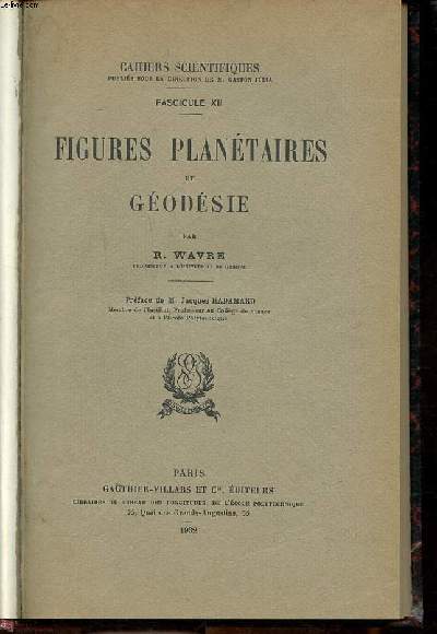 Figures plantaires et godsie Collection Cahiers scientifiques Fascicule XII