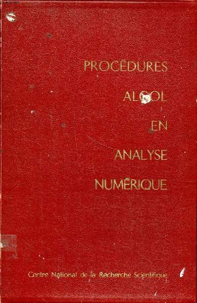 Procdures algol en analyse numrique