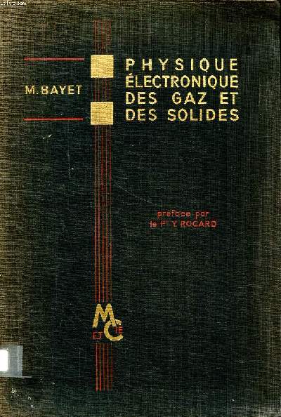 Physique lectronique des gaz et des solides