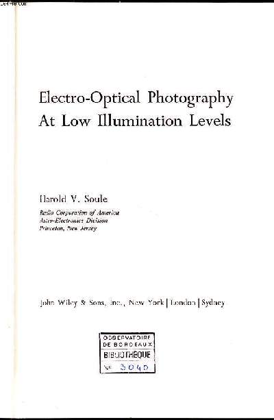 Electro-optical at low illumination levels