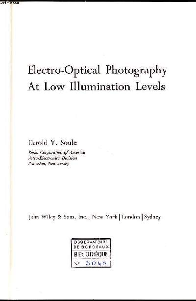 Electro-optical at low illumination levels