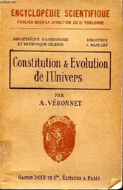 Constitution & volution de l'univers Collection Encyclopdie scientifique