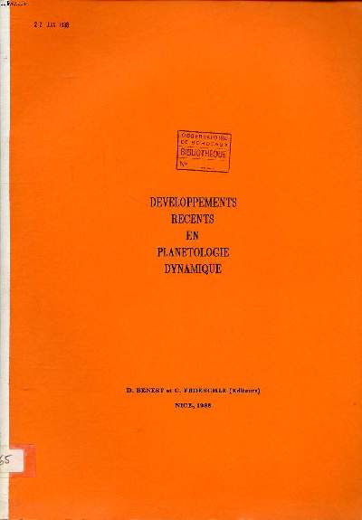 Dveloppements rcents en plantologie dynamique