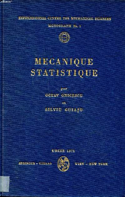 Mcanique statistique principes mathmatiques