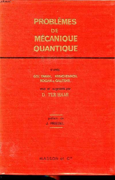 Problmes de mcanique quantique