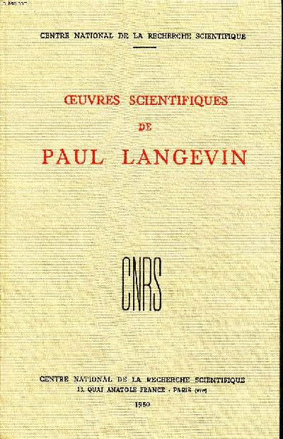 Oeuvres scientifiques de Paul Langevin