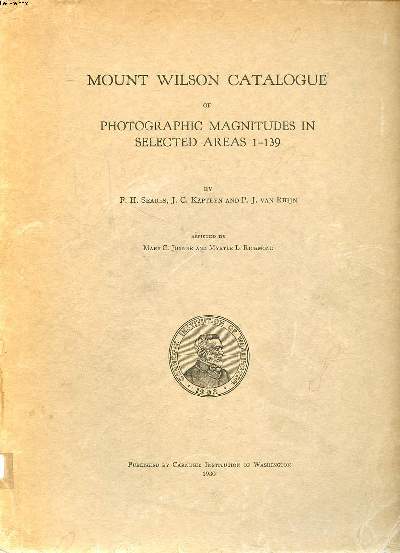 Mount Wilson catalogue of photographic magnitudes in selected areas 1-139