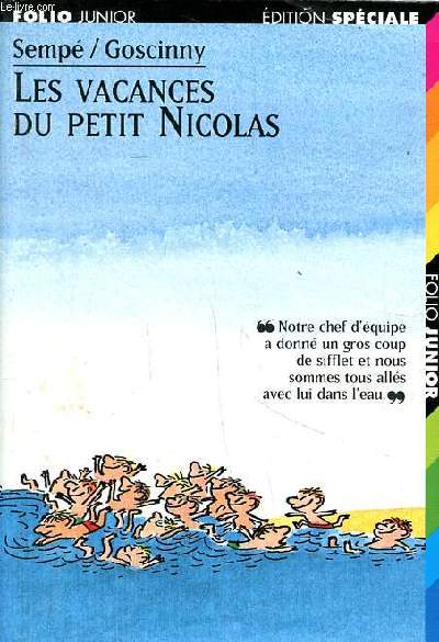 Les vacances du Petit Nicolas Collection Folio Junior N457