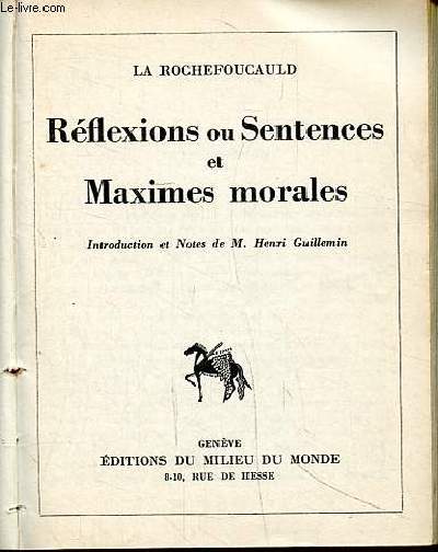 Rflexions ou sentences et maximes morales