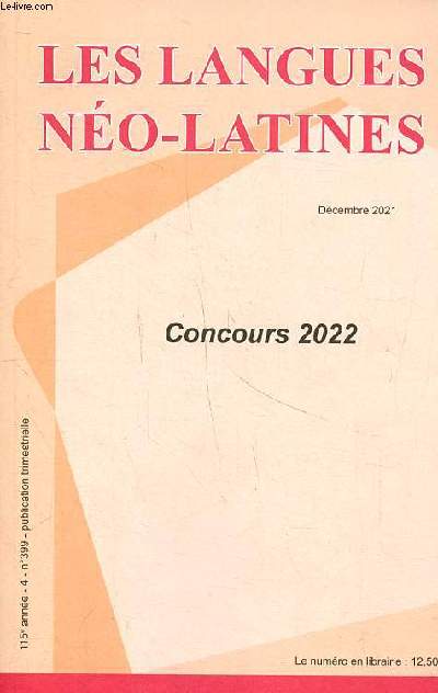 Les langues no latines Concours 2022 115 anne - 4 - N399