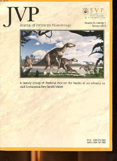 JVP Journal of vertebrate paleontology Volume 39 Number 1