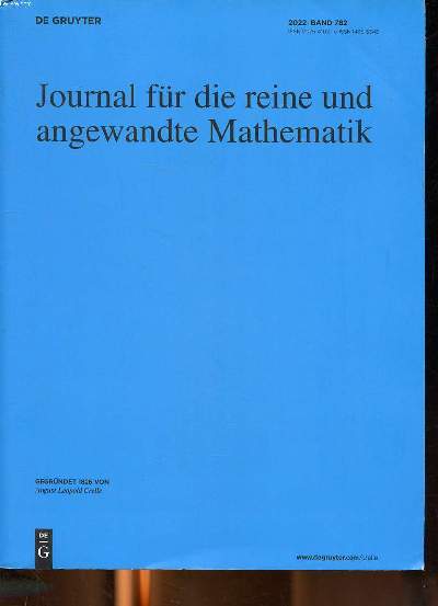 Journal fr die reine und angewandte Mathematik