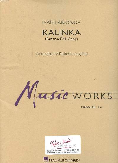 Kalinka (russian folk song) arranged by Robert Longfield
