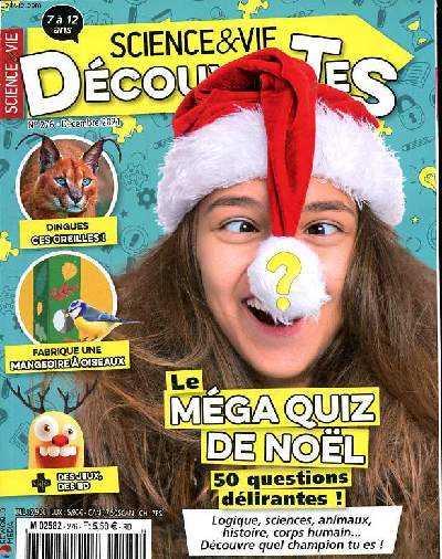 Science & vie dcouvertes N276 Dcembre 2021 Le mga quiz de Nol Sommaire: Dingues, ces oreilles!; Fabriqur une mangeoire  oiseaux; Le harfang des neiges...