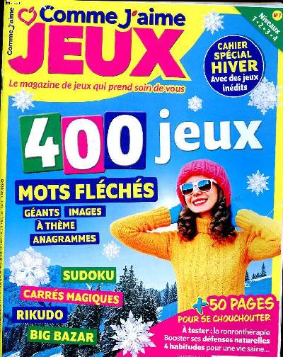 Comme j'aime jeux N7 Le magazine de jeux qui prend soin de vous