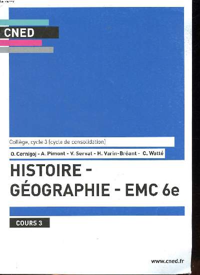 Histoire-gographie-EMC 6 Collge, cycle 3 (cyce de consolidation) Cours 3 Sommaire: Le racisme; La libert de croyance et d'opinion; Les discriminations; le harclement ...
