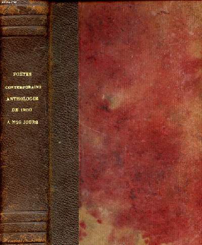Potes contemporains Anthologie de 1900  nos jours Collection des amitis franaises