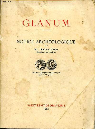 Glanum notice archologique