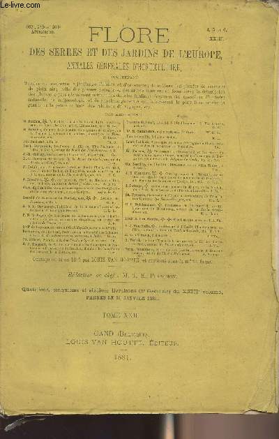 Flore des serres et des jardins de l'Europe, annales gnrales d'horticulture - 4, 5 et 6 livraisons (2e fascicules) - XXIII vol. - 262e, 263e et 264e livraisons - Les anmones cultives et particulirement les espces du group de l'A. coronaria