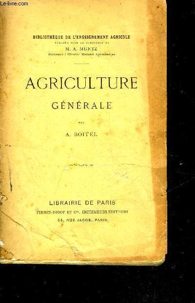 AGRICULTURE GENERALE